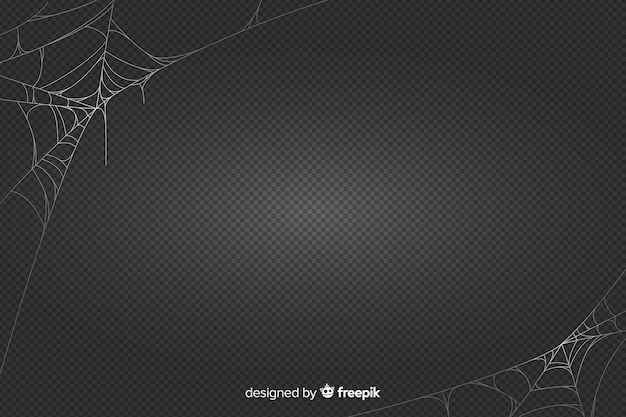 Vector halloween cobweb background on black