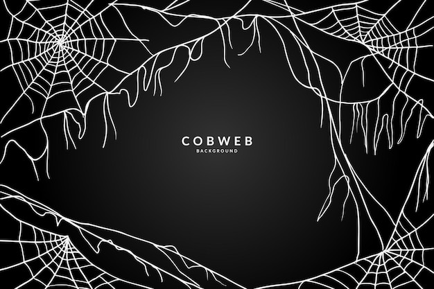 Halloween cobweb background illustration