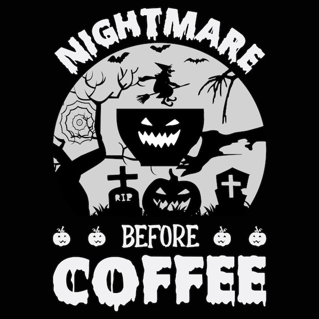 Halloween coffee t-shirt