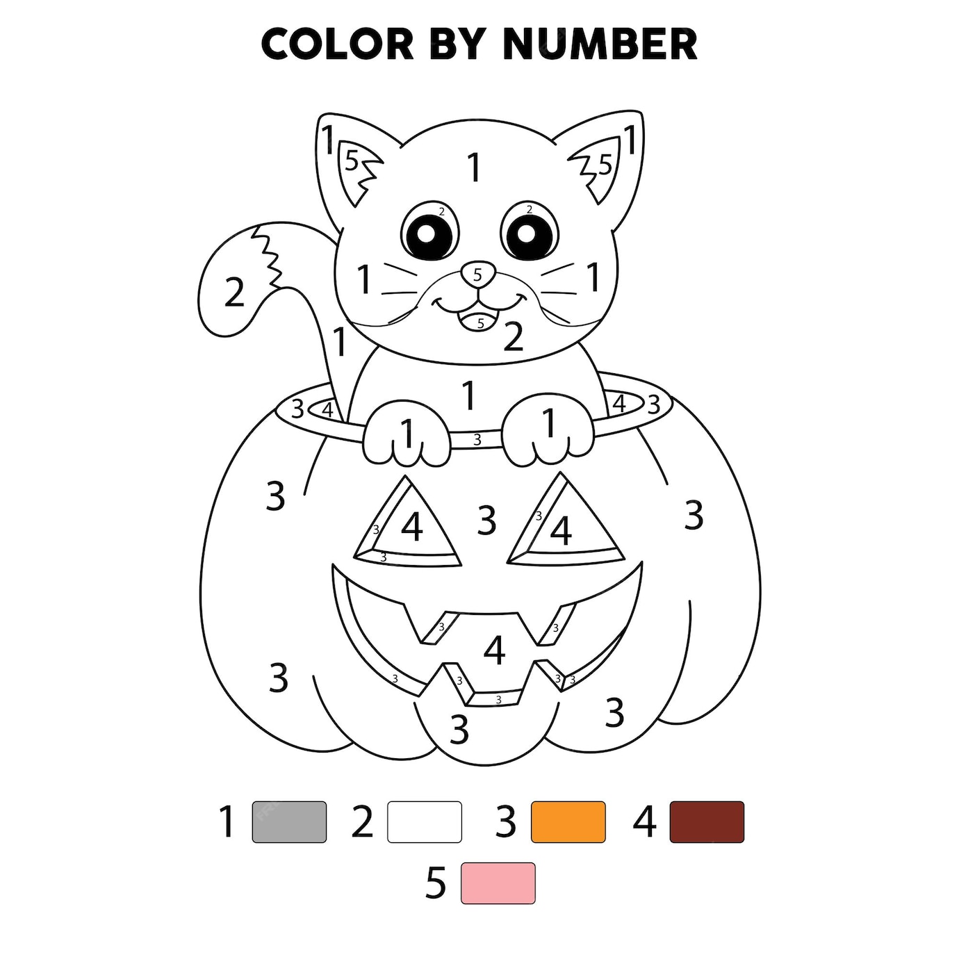 premium-vector-halloween-color-by-number-coloring-page-halloween