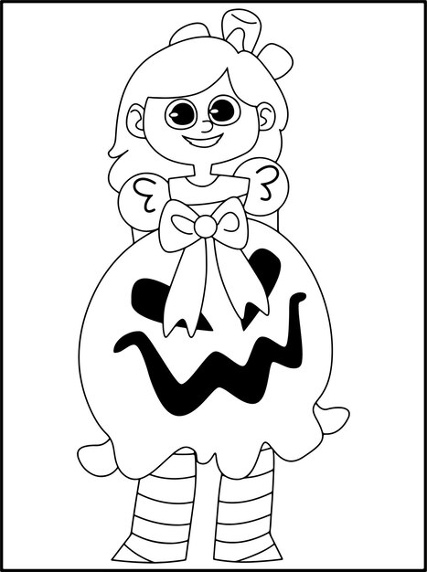 子供のためのハロウィーンの塗り絵