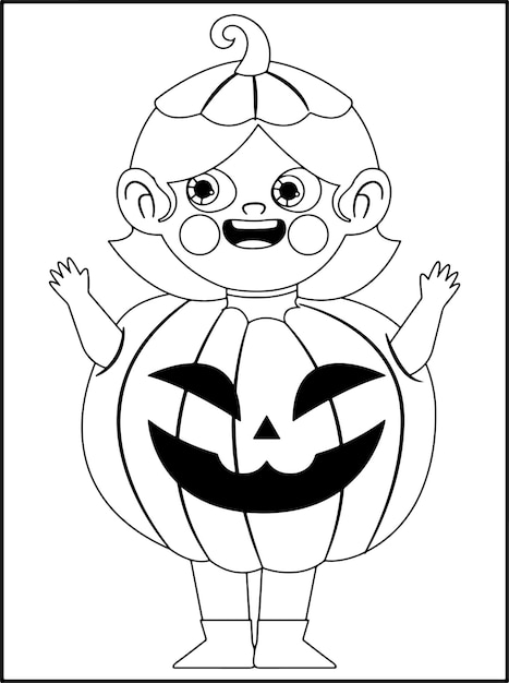 子供のためのハロウィーンの塗り絵