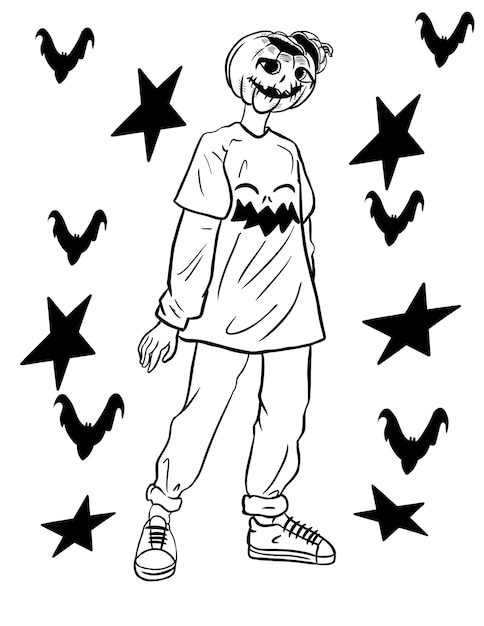 Halloween coloring page for kids