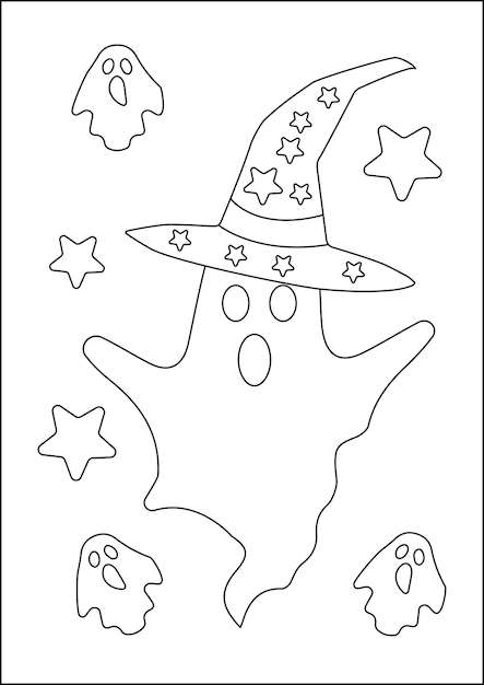 Vector halloween coloring page