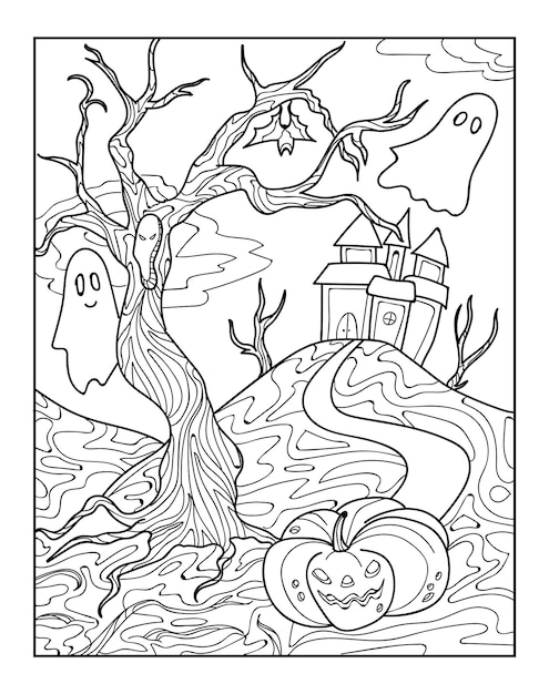 Halloween Coloring Pages for Adults Coloring Book 2022