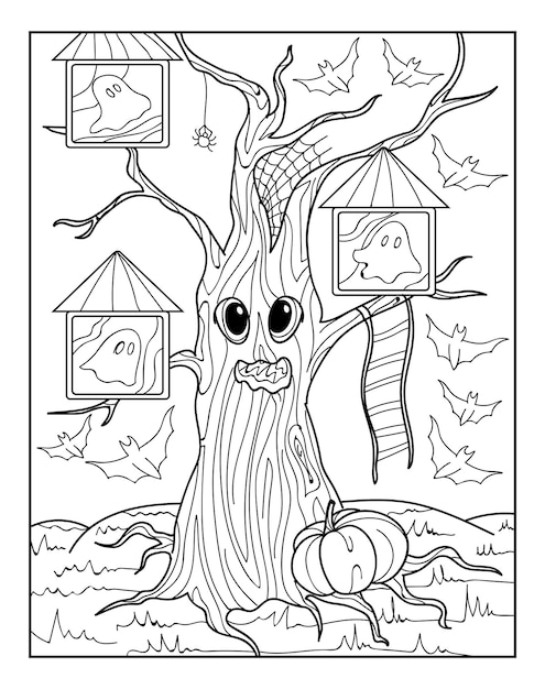 Halloween coloring pages for adults coloring book 2022