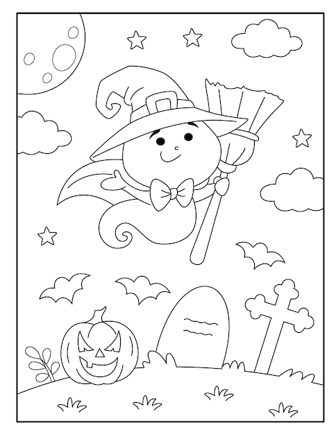 Halloween coloring pages for kids