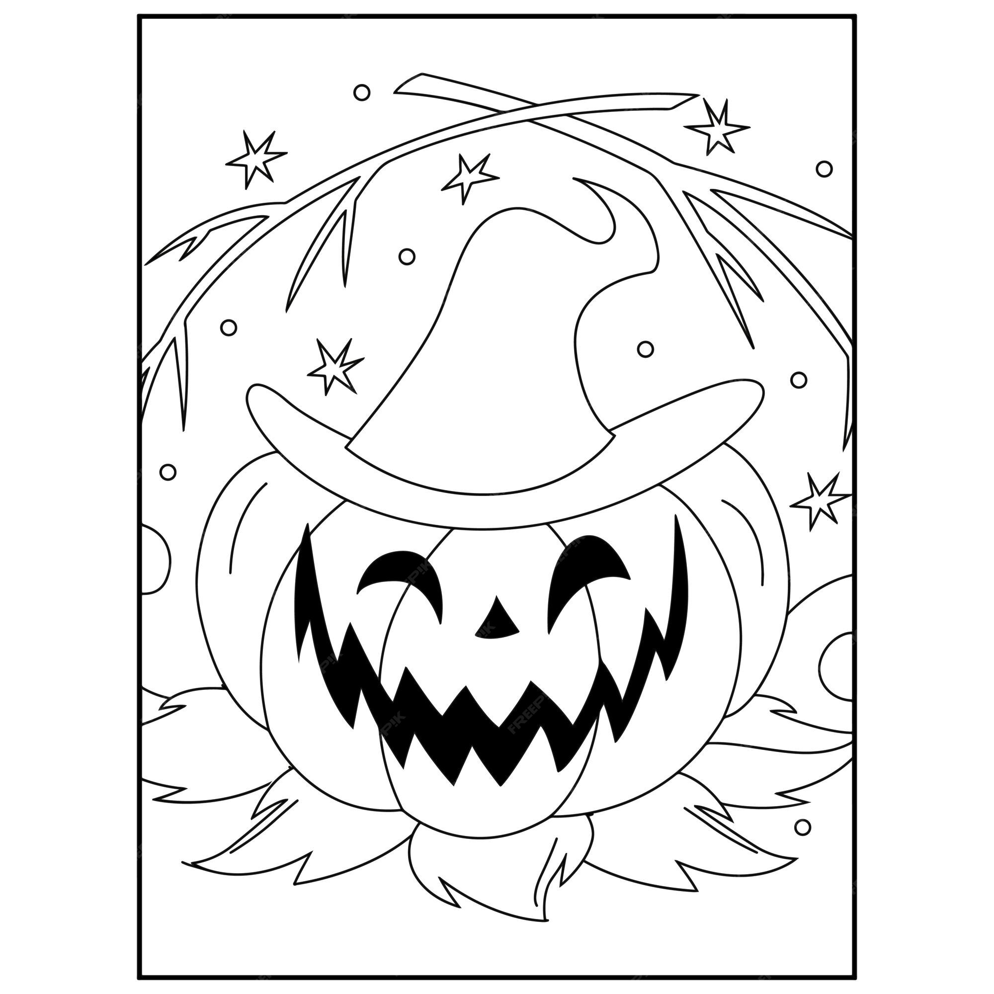 Desenhos de Halloween para colorir para imprimir para crianças - GBcoloring