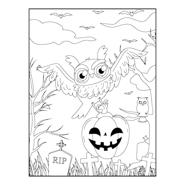 Halloween coloring pages for kids