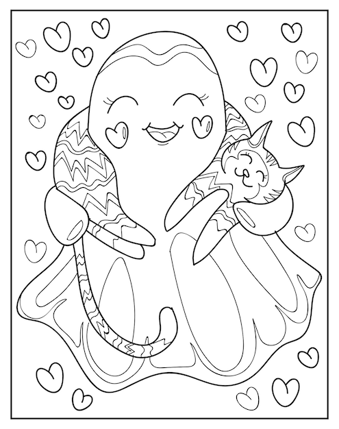 Halloween coloring pages outline drawing for adults coloring book