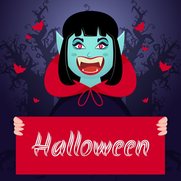 Vector halloween concept illustratie