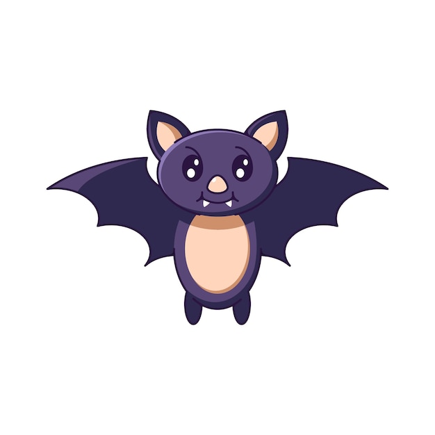 Halloween concept Vivid cartoon illustration of bat for sites stores articles books games apps Vibrant detailed image