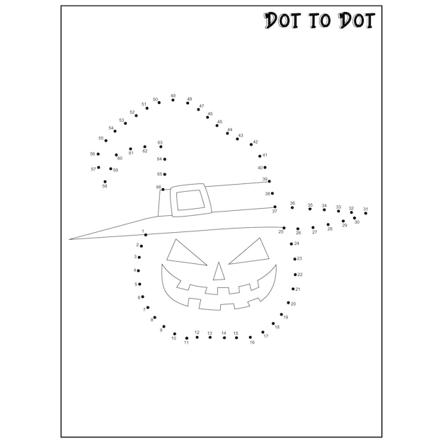 할로윈 연결 점 활동 - Halloween Dot to Dot
