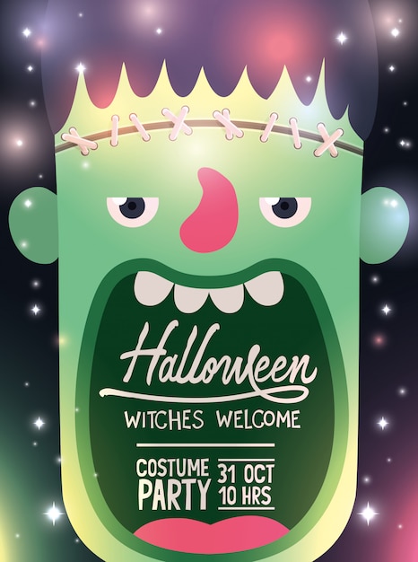 Halloween costume party poster