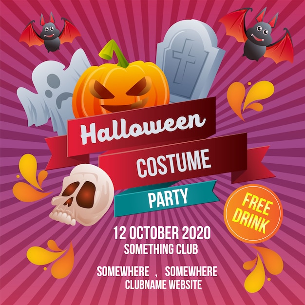 Halloween costume party template