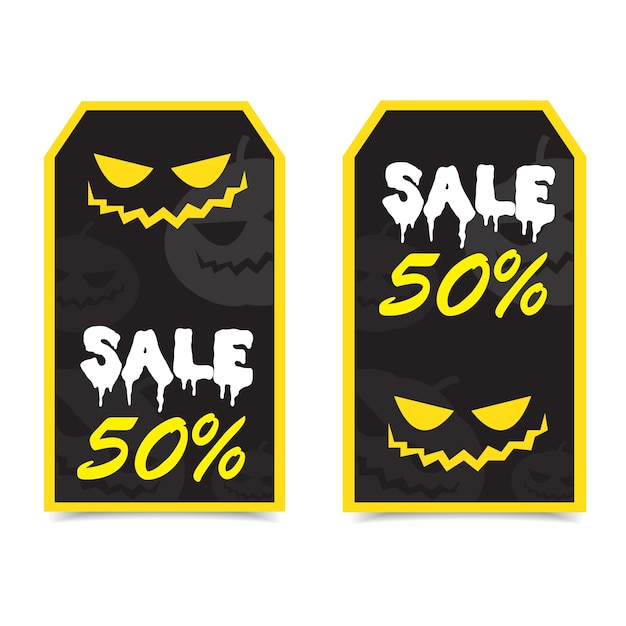 Halloween-coupon vectorillustratie.