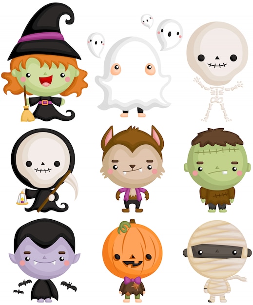 Vector halloween cute character