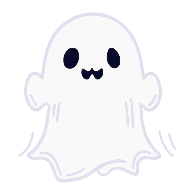 Vector halloween cute spooky ghost