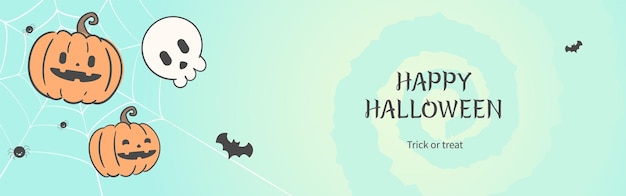 Halloween dag horizontale banner illustratie.