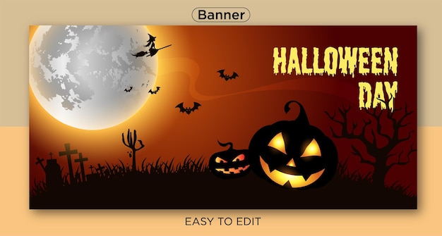 Halloween-dag sociale media banner 101