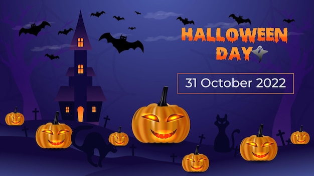 Halloween-dag speciale achtergrond en banner