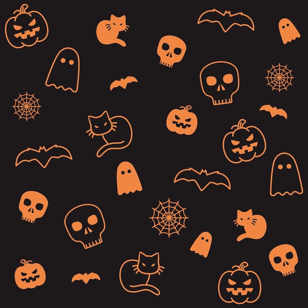 Halloween dark pattern background design