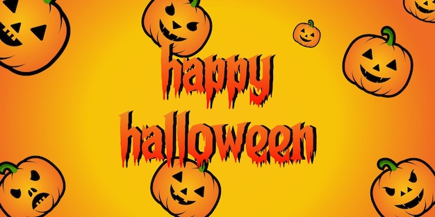 Halloween day celebration background with pumpkin