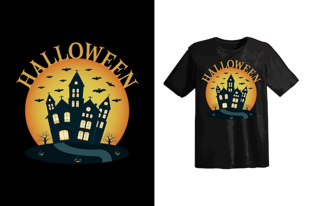 Vector halloween day t-shirt design for ready printe