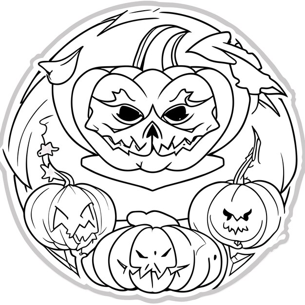 Vector halloween de griezeligste dag hand getekende cartoon sticker pictogram concept geïsoleerde illustratie