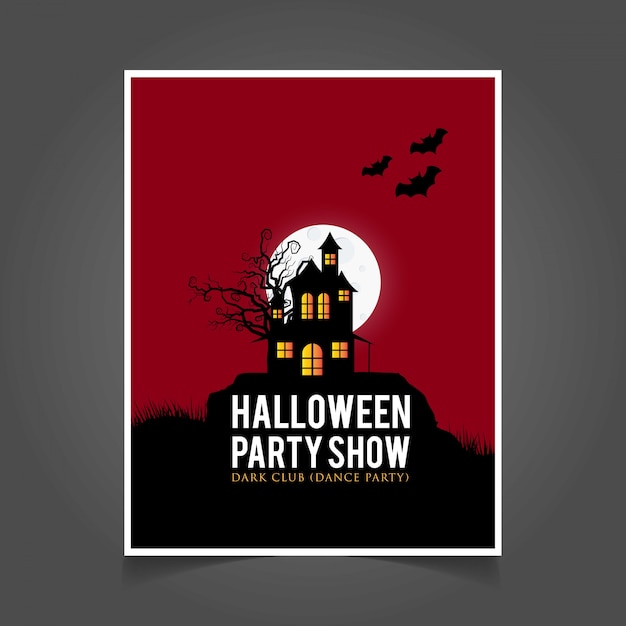 Halloween-de kaart van de partijuitnodiging met creatieve ontwerpvector