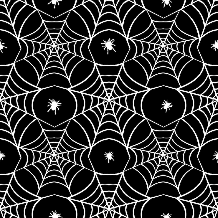 Vector halloween decorations concept. seamless pattern with white icons. design elements for halloween.
