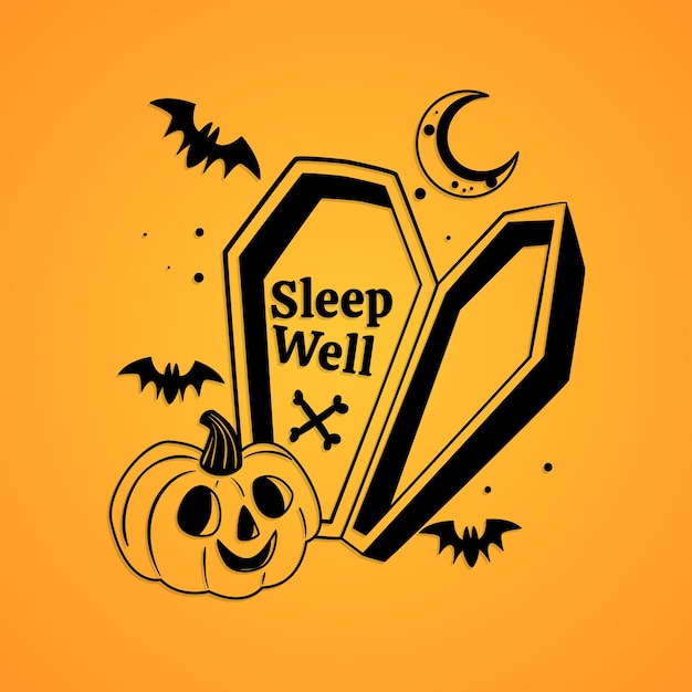 Halloween design assets orange black