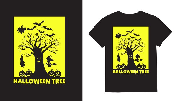 黒のTシャツのハロウィーンのデザイン