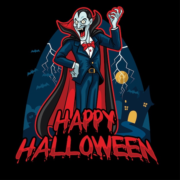 Halloween design of dracula