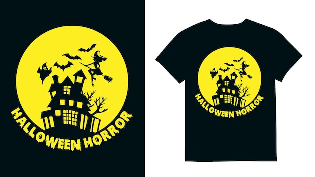 黒のtシャツのハロウィーンのデザイン