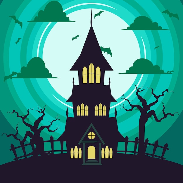 Volantino di halloween design set