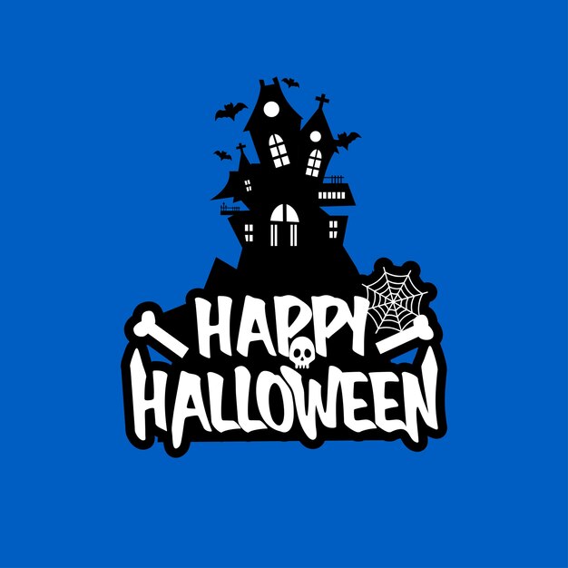 Halloween design with typography and light background vector