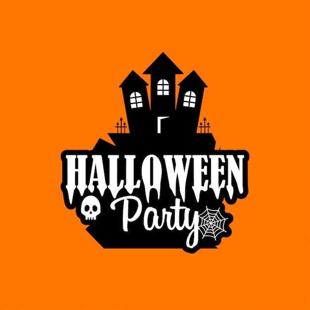 Halloween design with typography and light background vector
