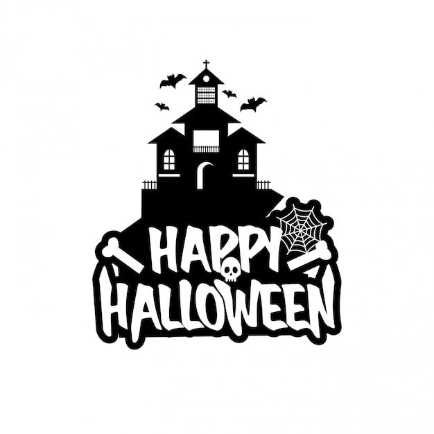 Disegno di halloween con tipografia