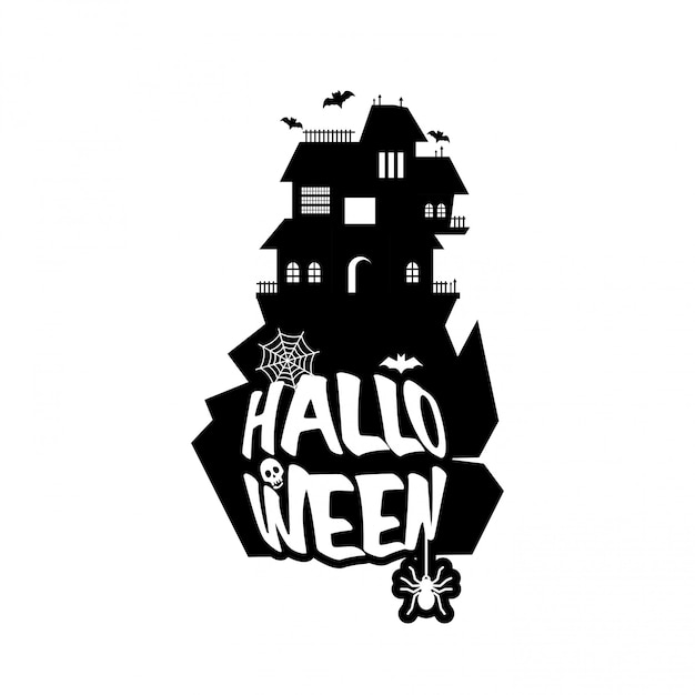 Halloween design with typography