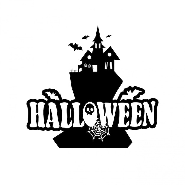 Halloween design with typography 