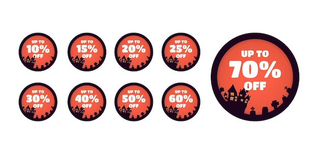 Vector halloween discount labels