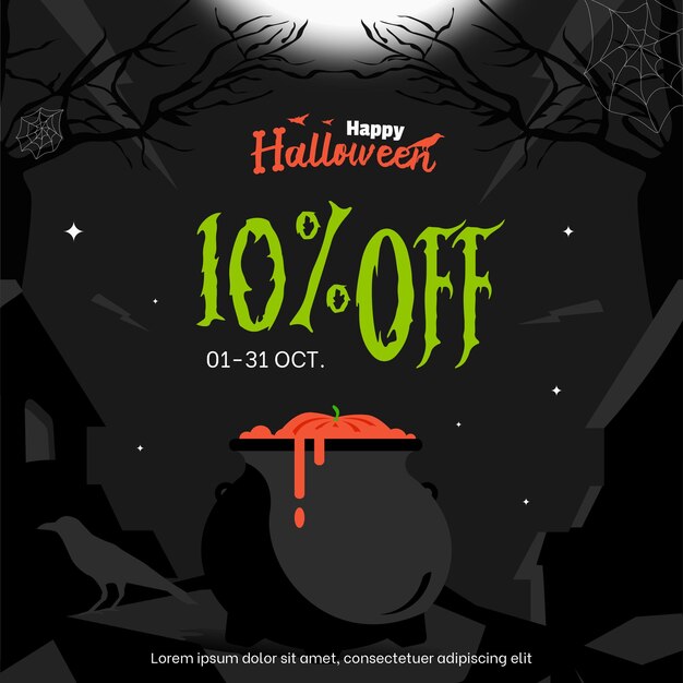 Vector halloween discount post