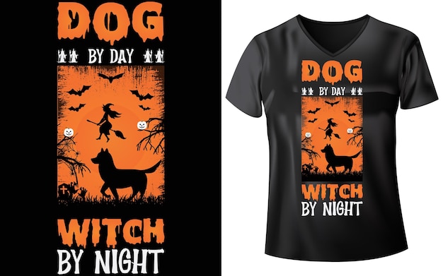 Halloween Dog T-shirt Design