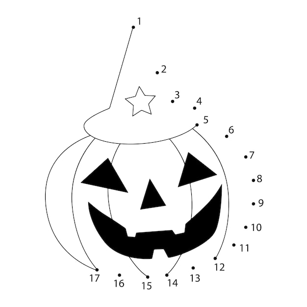 Halloween dot to dot activity pages for kids