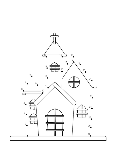 Halloween Dot to Dot Coloring Pages Halloween Connect the Dot Page