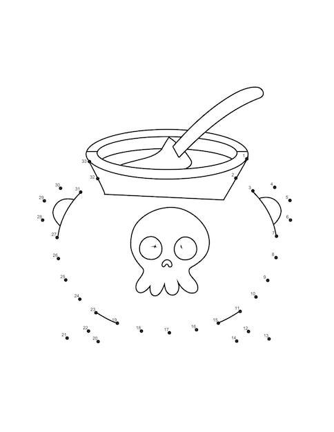 Halloween Dot to Dot Coloring Pages Halloween Connect the Dot Page