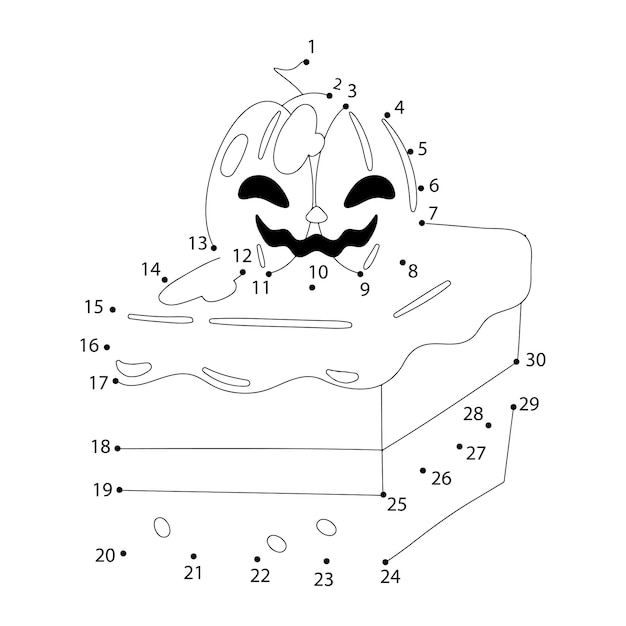 Halloween dot to dot for kids