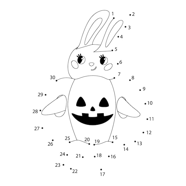 Halloween dot to dot for kids