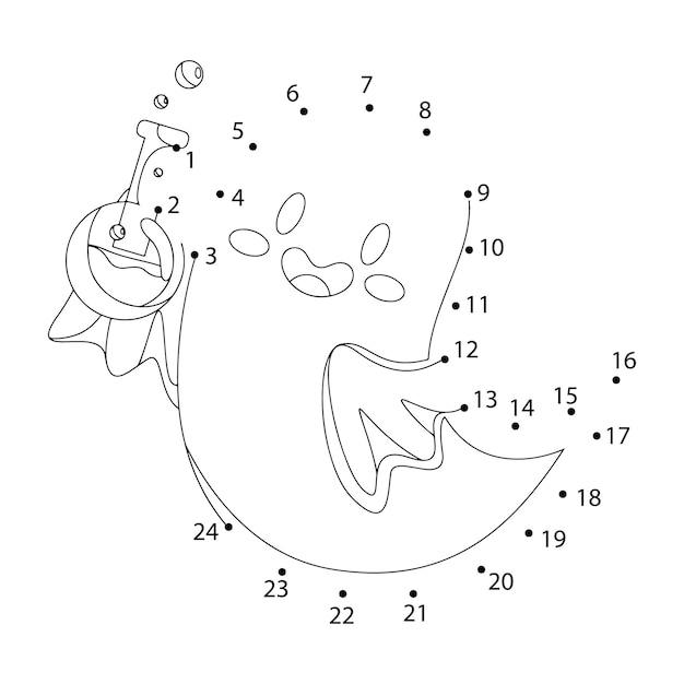 子供のためのハロウィーンのドットツードット